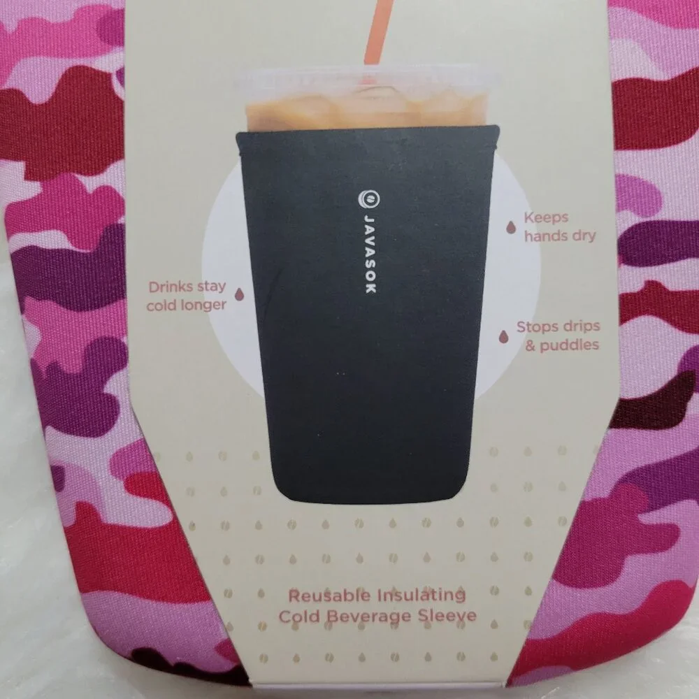 Java Sok Pink Camo Drink Sleeve